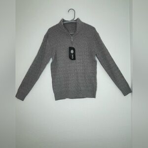 NWT Women’s Pullover Textured Sweater Quarter Zipper Long Sleeve Size S/M